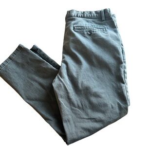 Zara Twill Pants Straight Leg Olive Color Size 36 Pockets Zipper Button Closure